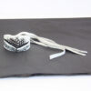 White & Black Feather Cuff with Leather Fringe - Image 2